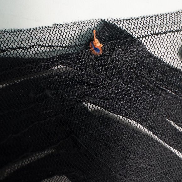 Mesh Ribbon Trim Sheer Mini Dress Medium Large Gothic Whimsigoth Fairy Grunge - Picture 3 of 16